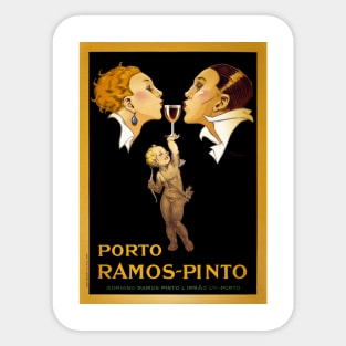 Vintage Advertising Poster Porto Ramos Pinto Sticker